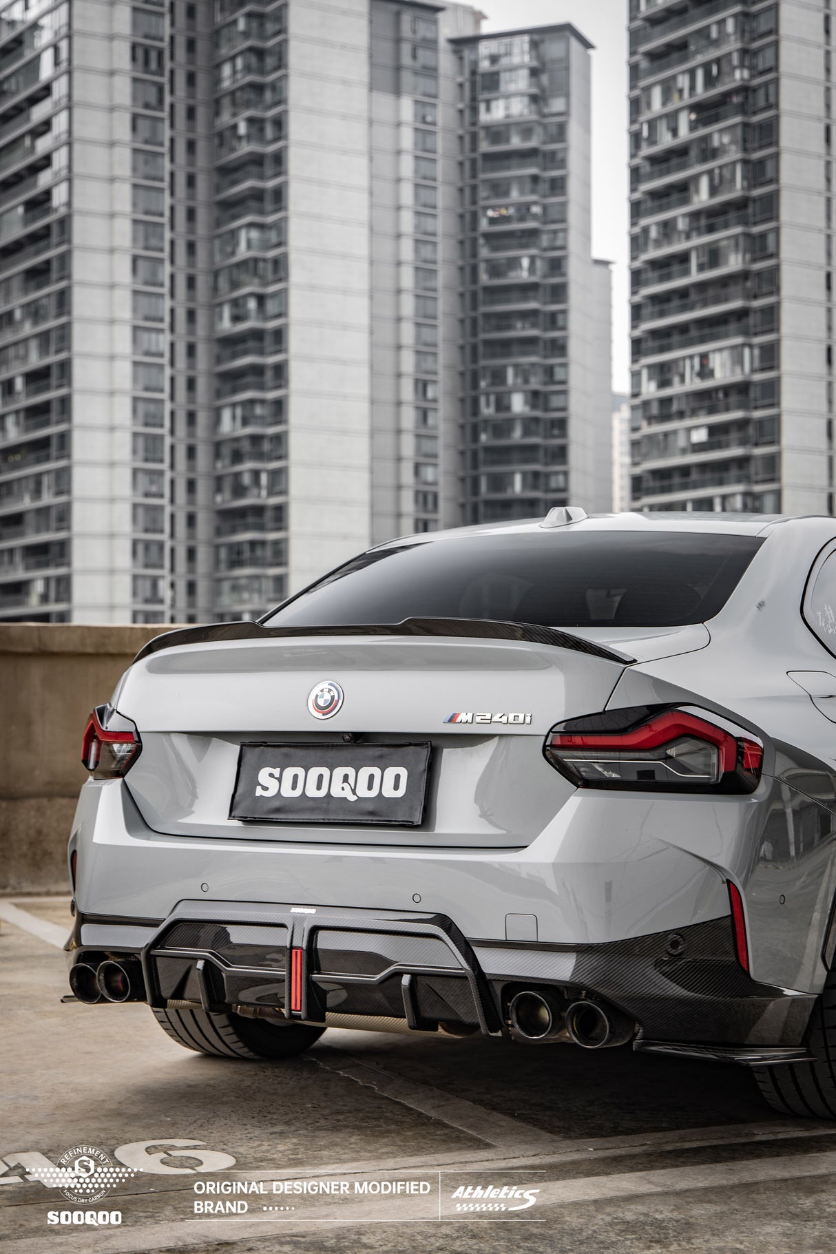 BMW G42 M240i Rear Bumper Diffuser Splitters