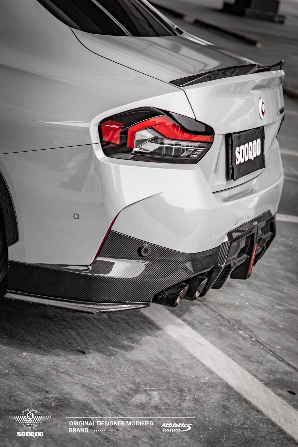 BMW G42 M240i Rear Diffuser Splitters
