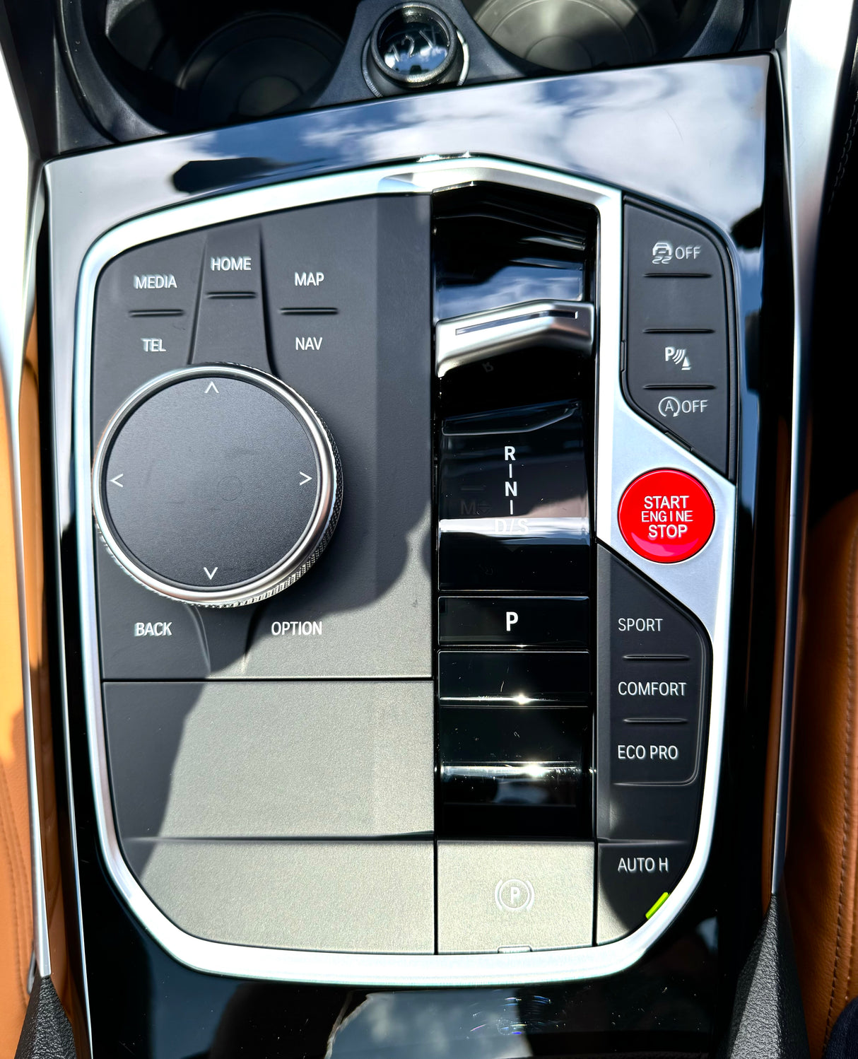 BMW Red engine start stop button