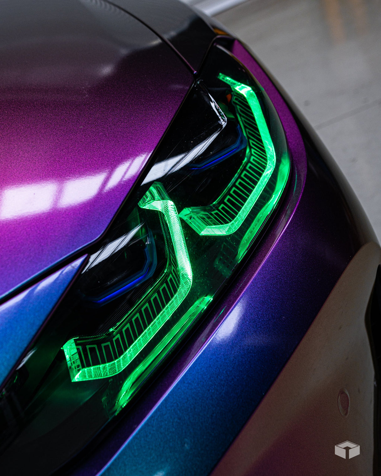 BMW M4 G82 GREEN DRL LIGHTS