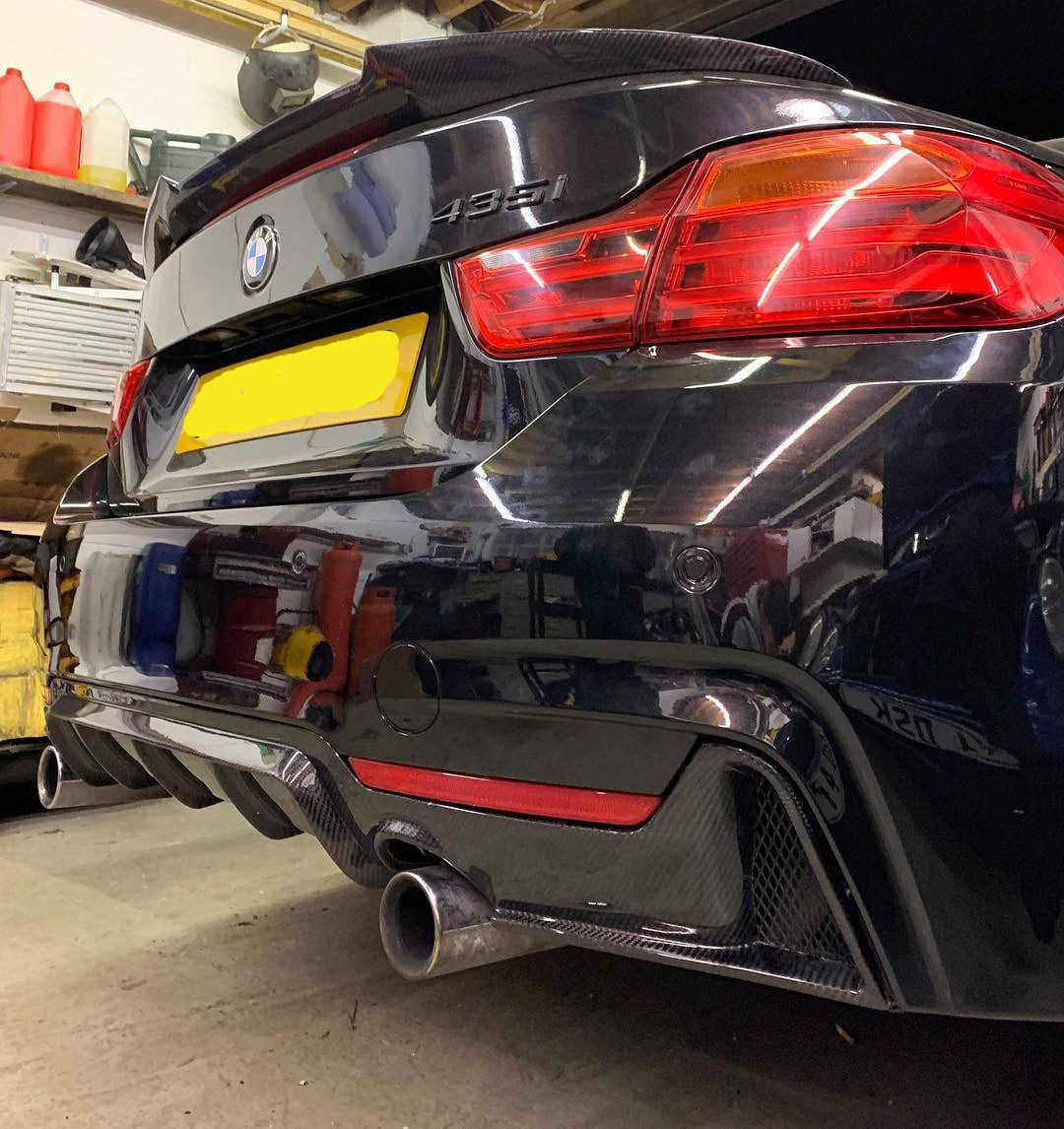 BMW F32 F33 F36 Carbon Fiber Rear Diffuser Dual Exhaust