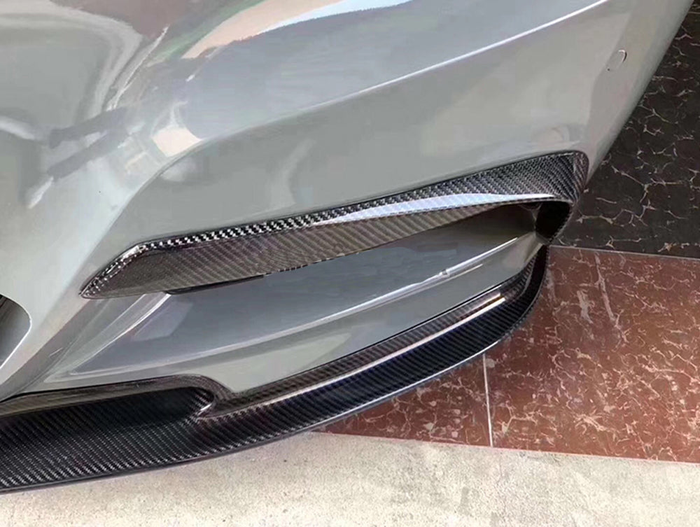 BMW 3 Series F30 F31 Carbon Fiber Front Upper Splitter Canards