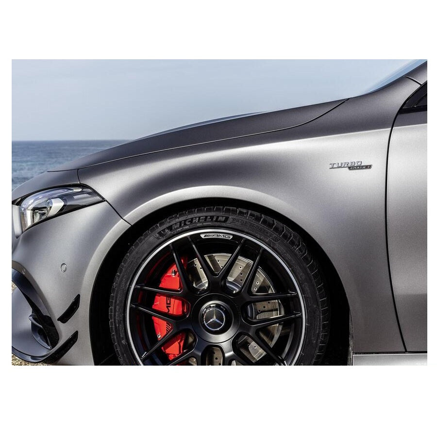 Gloss Black TURBO 4matic+ Emblems Badges for Mercedes Benz A35 A45S CLA45S E53