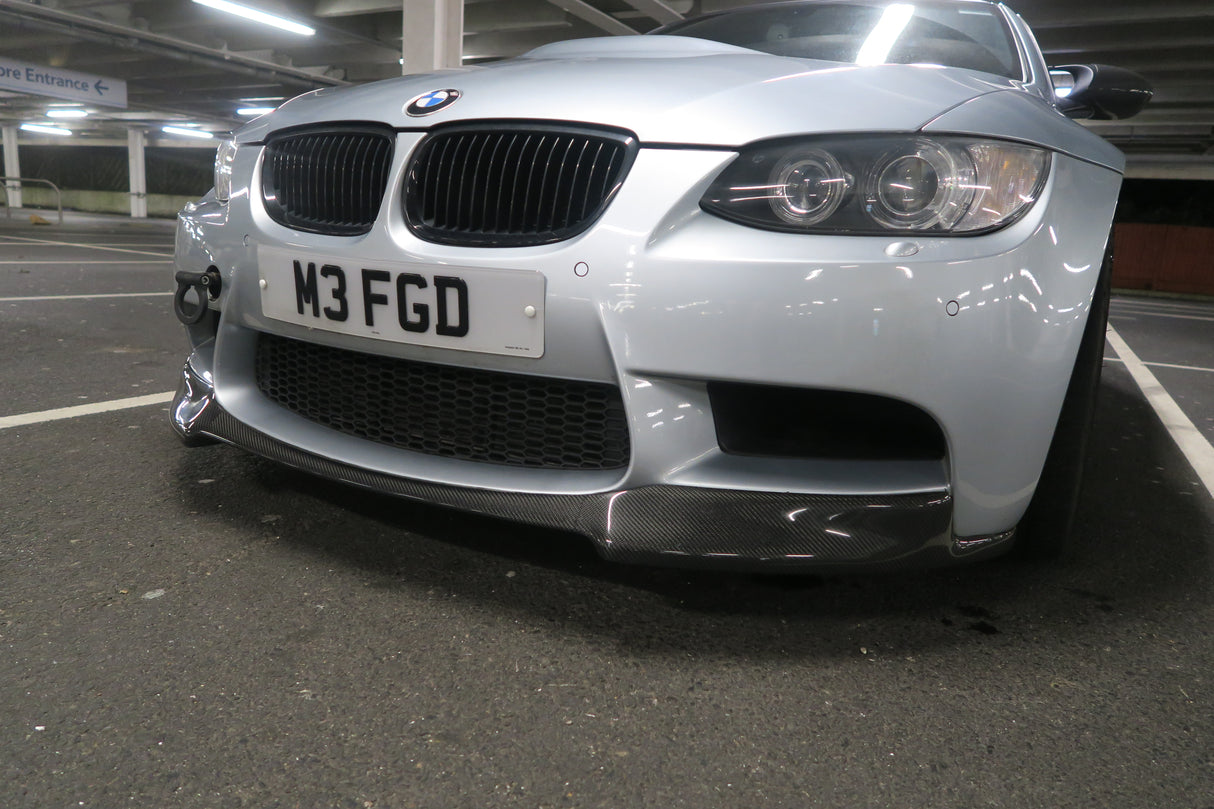 BMW M3 E92 E93 E90 Carbon Fiber V Style Front Lip Spoiler