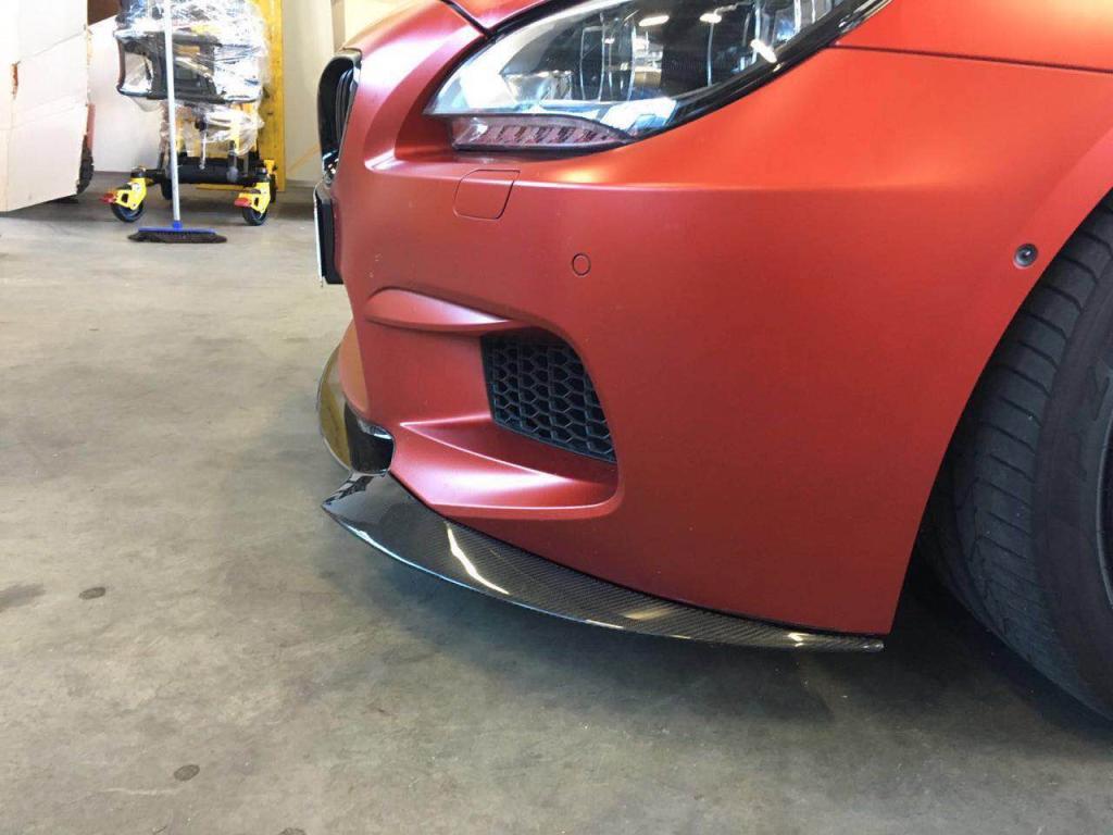 BMW M6 F06 F12 F13 Carbon Fiber V Style Front Lip Spoiler