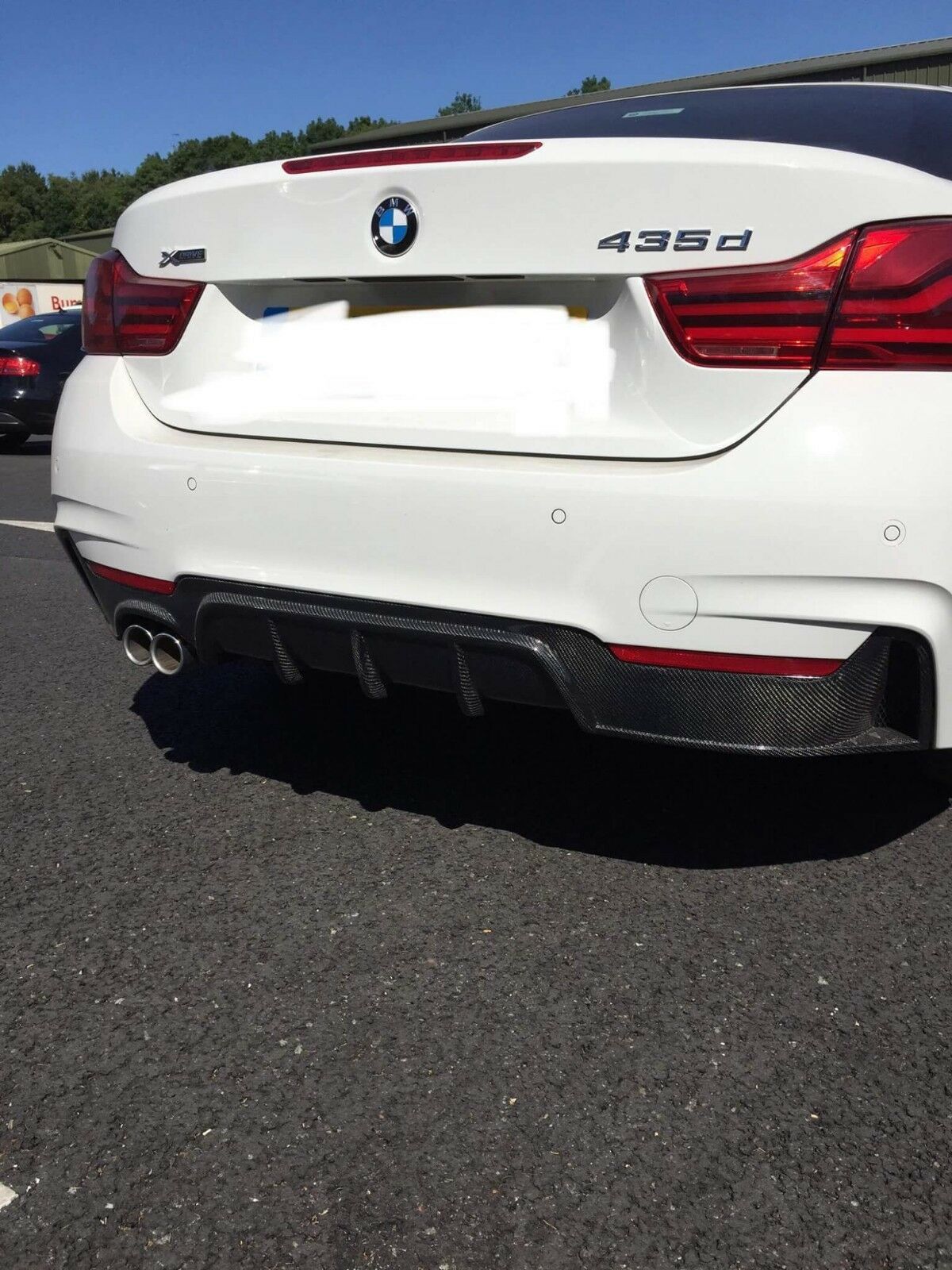 BMW F32 F33 F36 Carbon Fiber Twin Exhaust Rear Diffuser