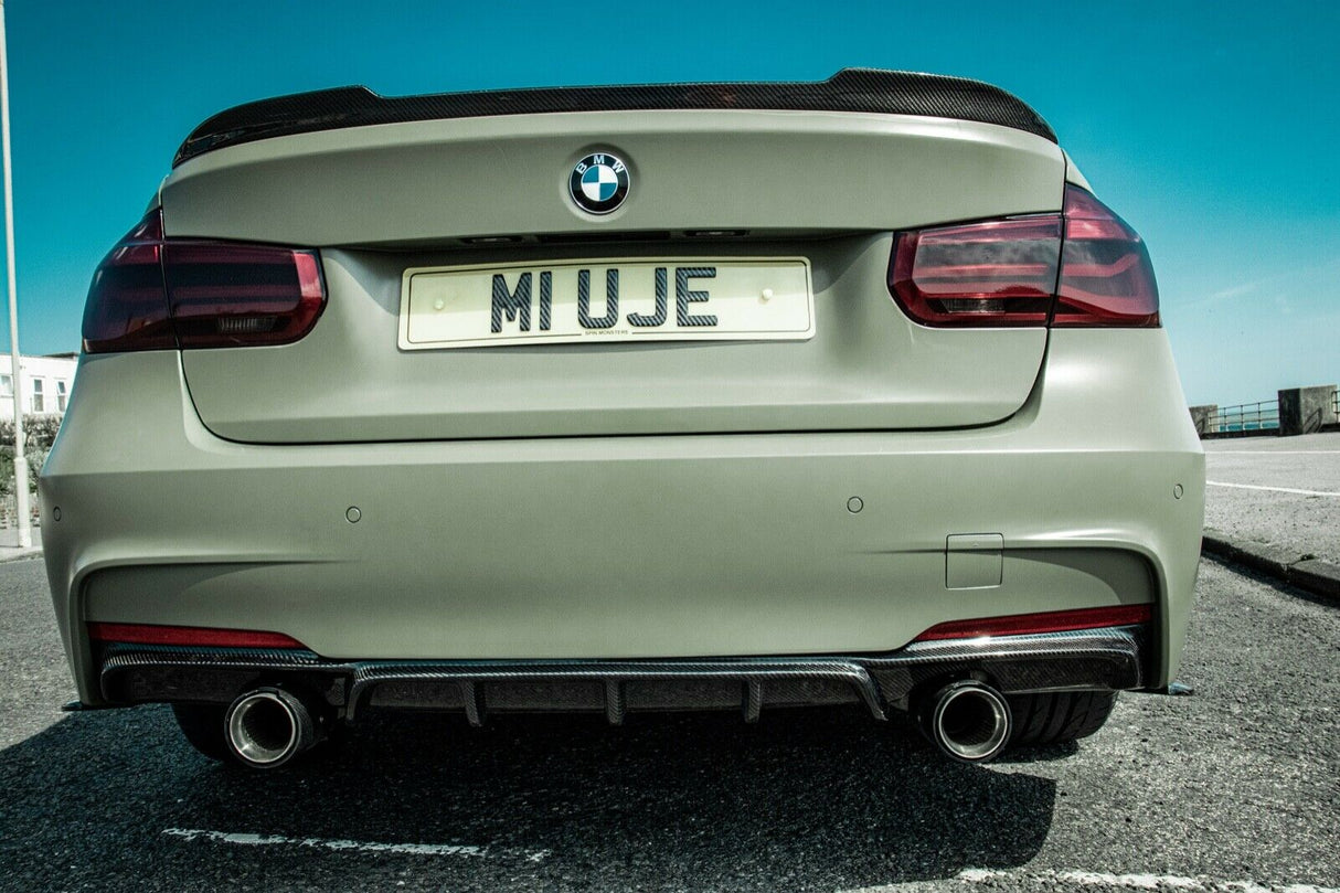 BMW 3 Series F30 F31 Carbon Fiber Dual Exhaust Rear Diffuser