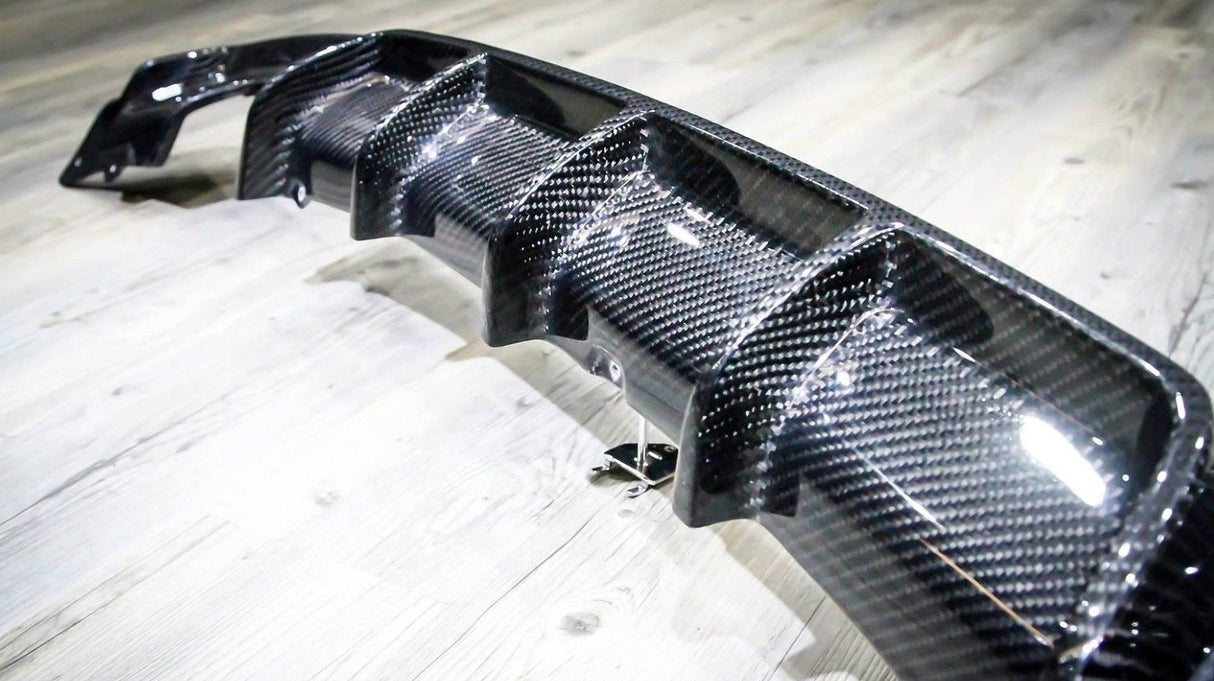 BMW 3 Series F30 F31 Carbon Fiber Dual Exhaust Rear Diffuser