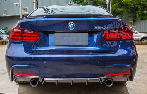 BMW 3 Series F30 F31 Carbon Fiber Dual Exhaust Rear Diffuser
