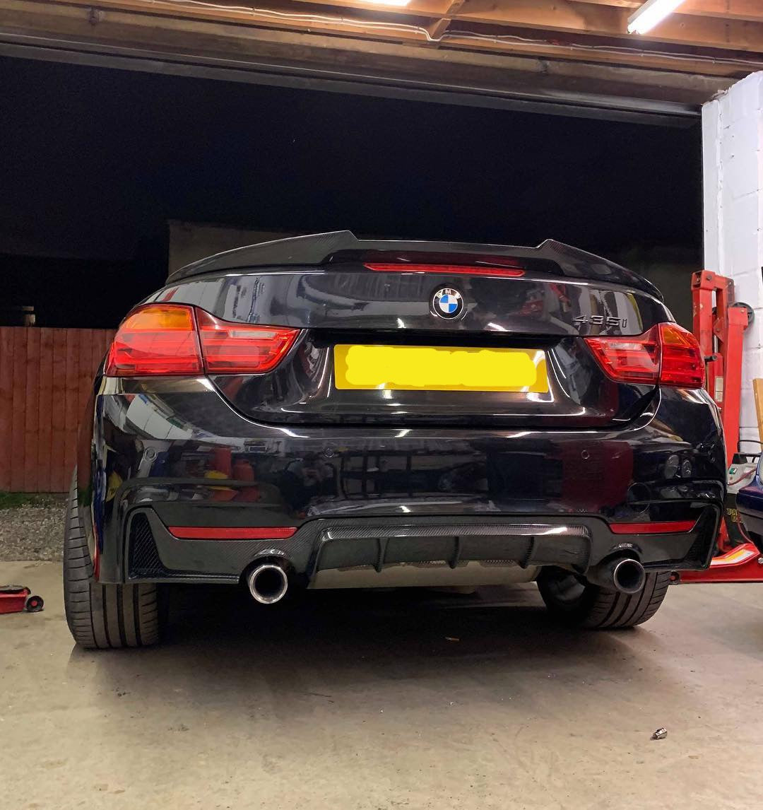 BMW F32 F33 F36 Carbon Fiber Rear Diffuser Dual Exhaust