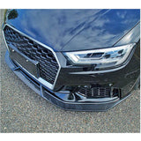 Audi RS3 Carbon Fiber Front Bumper Lip Spoiler