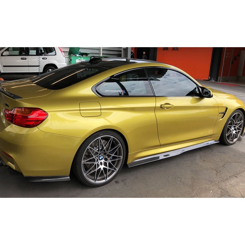 BMW M3 F80 M4 F82 F83 PSM Style Carbon Fiber Side Skirt Extensions