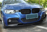 BMW 3 Series F30 F31 Gloss Black Front Upper Splitters Canards