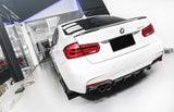 BMW 3 Series F30 F31 Carbon Fiber Twin Exhaust Rear Diffuser
