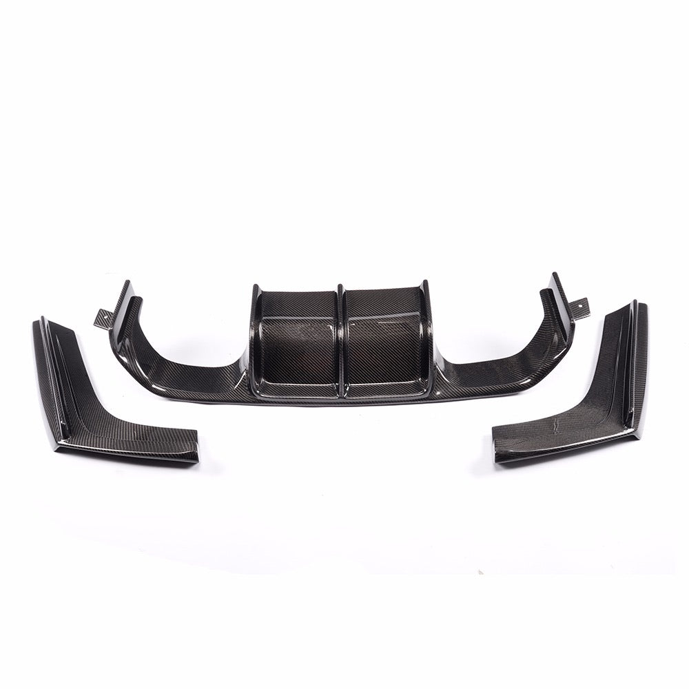 IKON MOTORSPORTS V Style Carbon Fiber Rear Bumper Diffuser For BMW M3 F80 M4 F82 F83 2015-2020