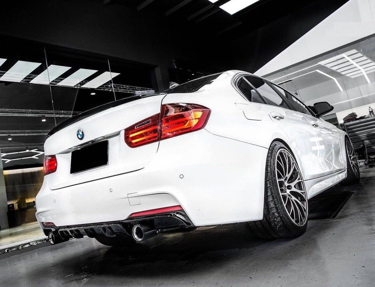 BMW 3 Series F30 F31 Carbon Fiber Dual Exhaust Rear Diffuser